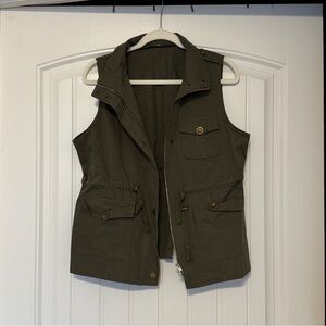 army green canvas vest